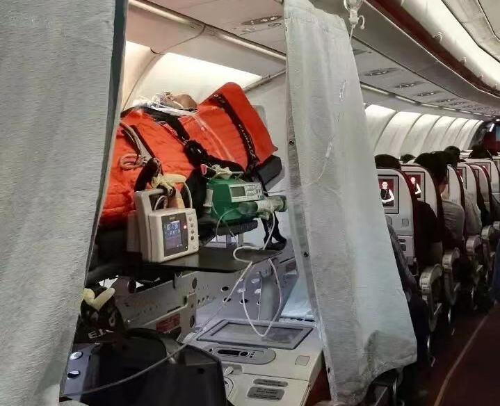 九龙县跨国医疗包机、航空担架